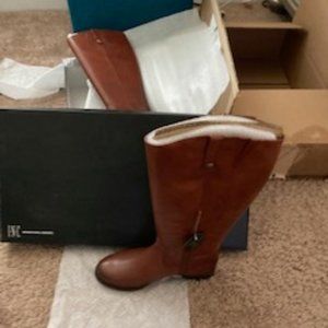 INC Wide Calf Riding Leather Boots